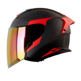 Casco Shaft Pro 240Dv Maison Gris Rojo Visor Iridium Rojo